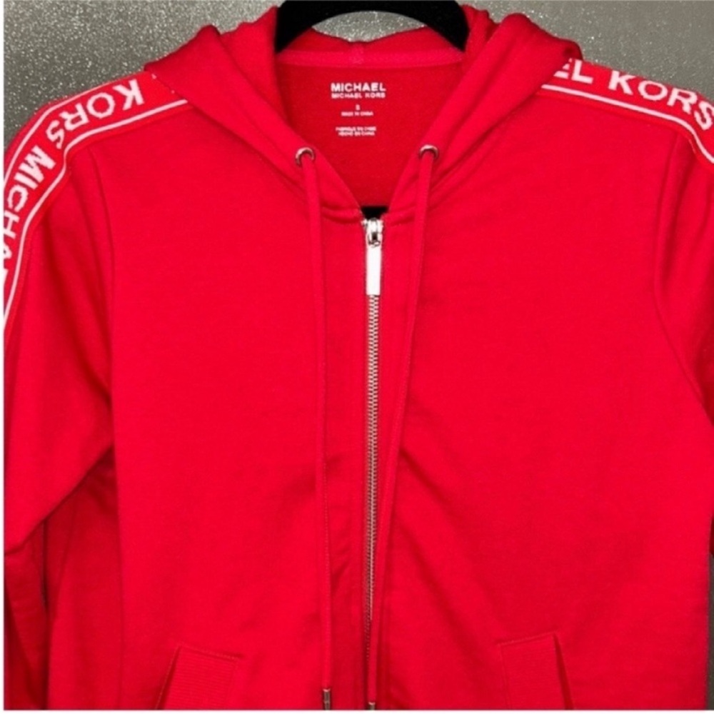 ❤️‍🔥FIRM PRICE❤️‍🔥NWOT MICHAEL KORS Logo Tape Stretch Jacket - Picture 11 of 14